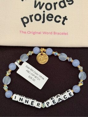 Little Words Project “Inner Peace” Beaded Stretch Bracelet